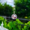 Collier perle violet argent sterling plaqué or 18 carats