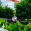 Collier perle violet argent sterling plaqué or 18 carats
