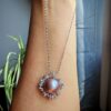Collier avec argent sterling plaqué or blanc