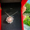 Collier avec argent sterling plaqué or blanc