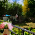 Collier perle violet argent sterling  plaqué or 18 carats