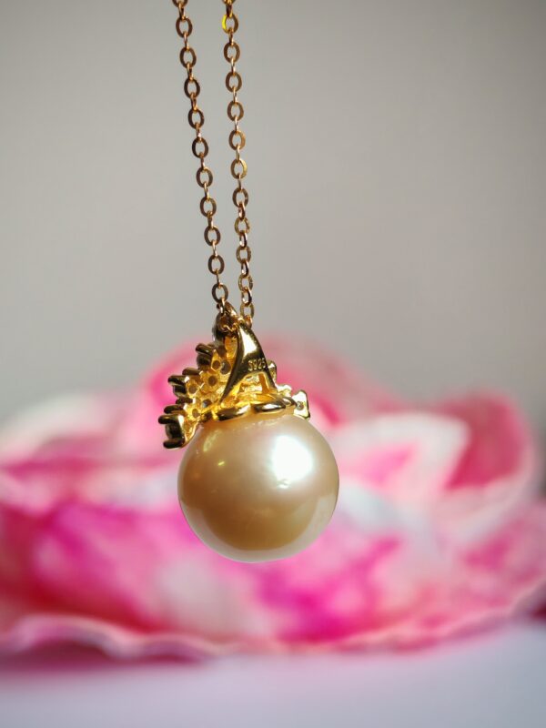 IMG_20250902_150014 Collier perle pendentif argent sterling plaqué or 18 carats