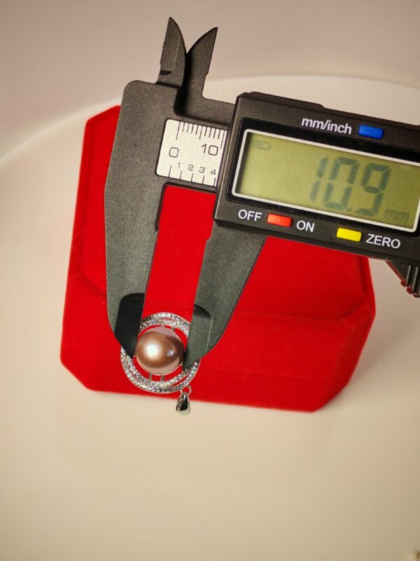 Collier perle pendentif argent sterling plaqué or 18k