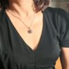 Collier perle pendentif argent sterling plaqué or 18k