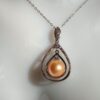 Collier pendentif perles d'eau douce en argent, bijoux faits main, cadeau pour femme