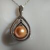 Collier pendentif perles d'eau douce en argent, bijoux faits main, cadeau pour femme