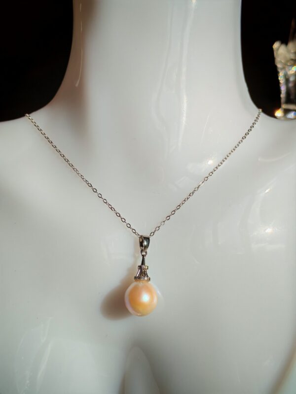 Collier parure perles d'eau douce en argent, bijoux faits main, cadeau pour femme