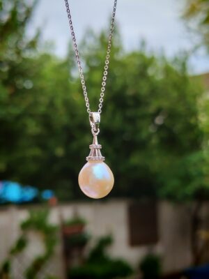 Collier parure perles d'eau douce en argent, bijoux faits main, cadeau pour femme
