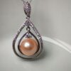 Collier pendentif perles d'eau douce en argent, bijoux faits main, cadeau pour femme