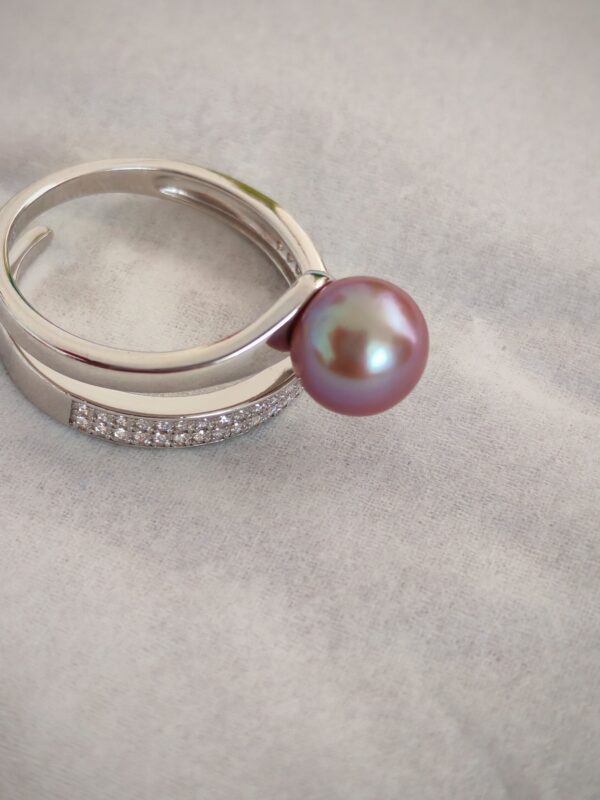 Bague perles d'eau douce en argent, bijoux faits main, cadeau pour femme