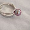 Bague perles d'eau douce en argent, bijoux faits main, cadeau pour femme