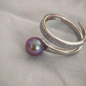 Bague perles d'eau douce en argent, bijoux faits main, cadeau pour femme