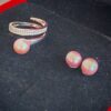 Bague perles d'eau douce en argent, bijoux faits main, cadeau pour femme