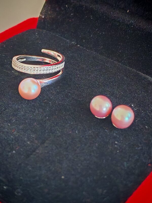 Bague perles d'eau douce en argent, bijoux faits main, cadeau pour femme