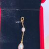 Collier pendentif perle violet champagne  plaqué or 14 carats