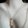 Collier pendentif perle  plaqué or 14 carats