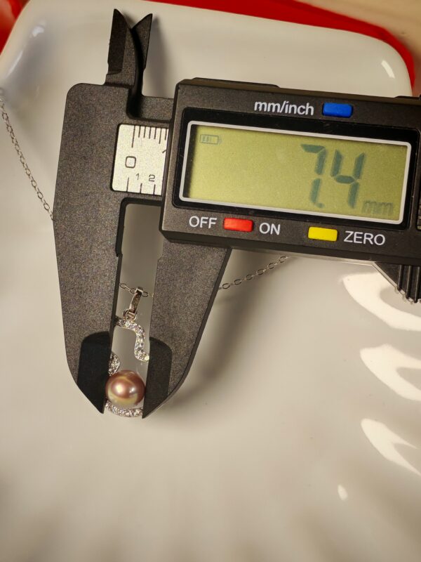 IMG_20260120_142329 Collier pendentif perle violet argent sterling plaqué or blanc