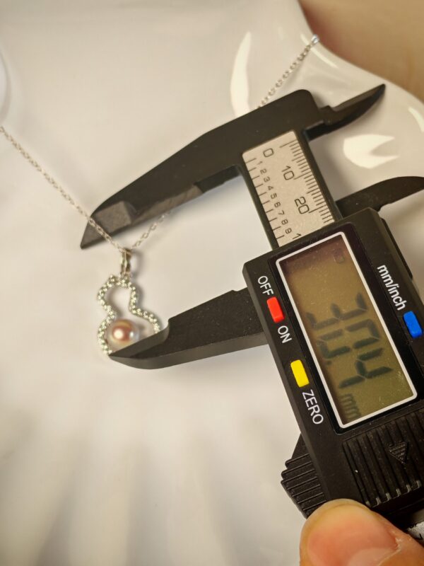 Collier pendentif perle violet argent sterling plaqué or blanc