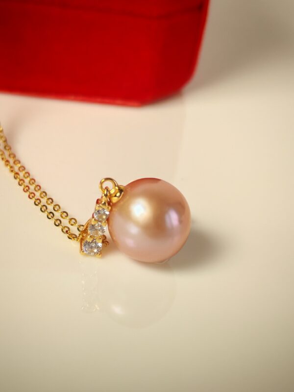 IMG_20260120_165049 Collier pendentif perle rose argent sterling plaqué or blanc