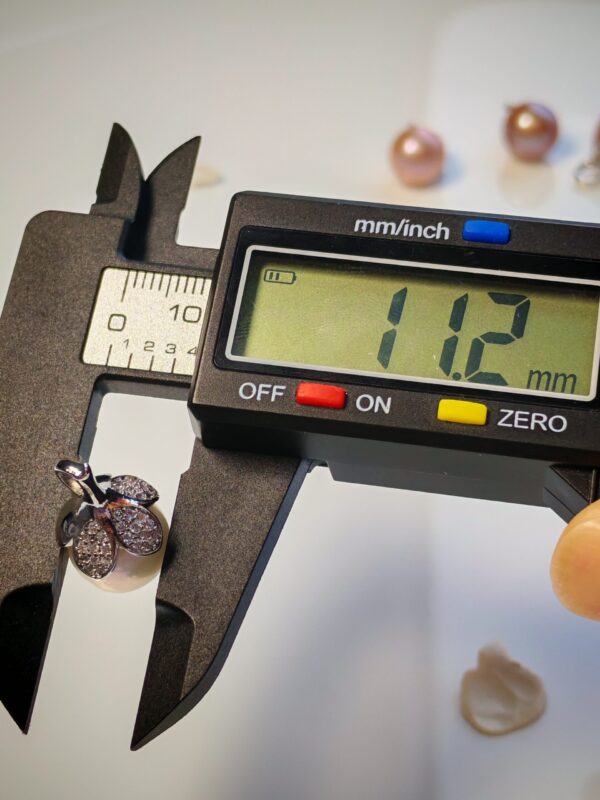 Collier pendentif perle argent sterling plaqué or blanc