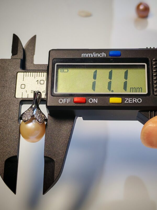 Collier pendentif perle argent sterling plaqué or blanc