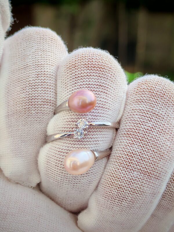 Bague perle d'eau douce en argent, bijoux faits main, cadeau élégant pour femme – Argent 925 – Bijou fait main – Cadeau femme