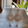 Boucles d'oreilles perle d'eau douce en plaqué or 14, bijoux faits main, cadeau élégant pour femme – Bijou fait main – Cadeau femme