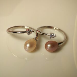 Bague perle d'eau douce en argent, bijoux faits main, cadeau élégant pour femme – Argent 925 – Bijou fait main – Cadeau femme