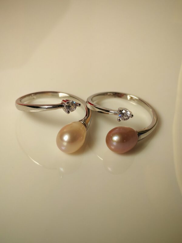 Bague perle d'eau douce en argent, bijoux faits main, cadeau élégant pour femme – Argent 925 – Bijou fait main – Cadeau femme