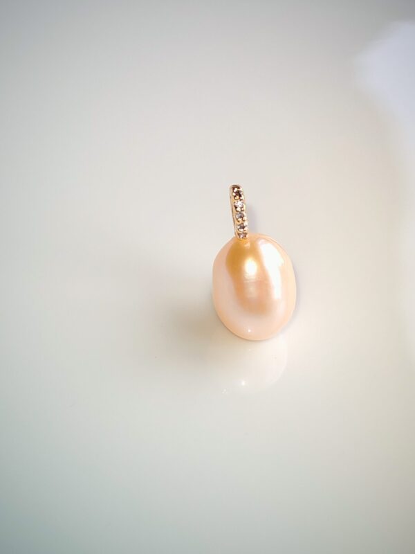 Collier pendentif perle argent sterling plaqué or