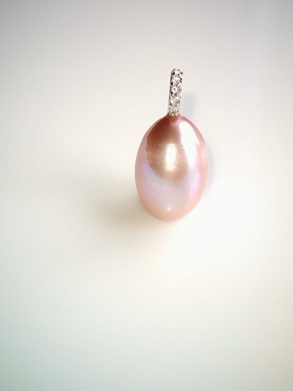 Collier pendentif perle argent sterling plaqué or