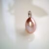 Collier pendentif perle argent sterling plaqué or
