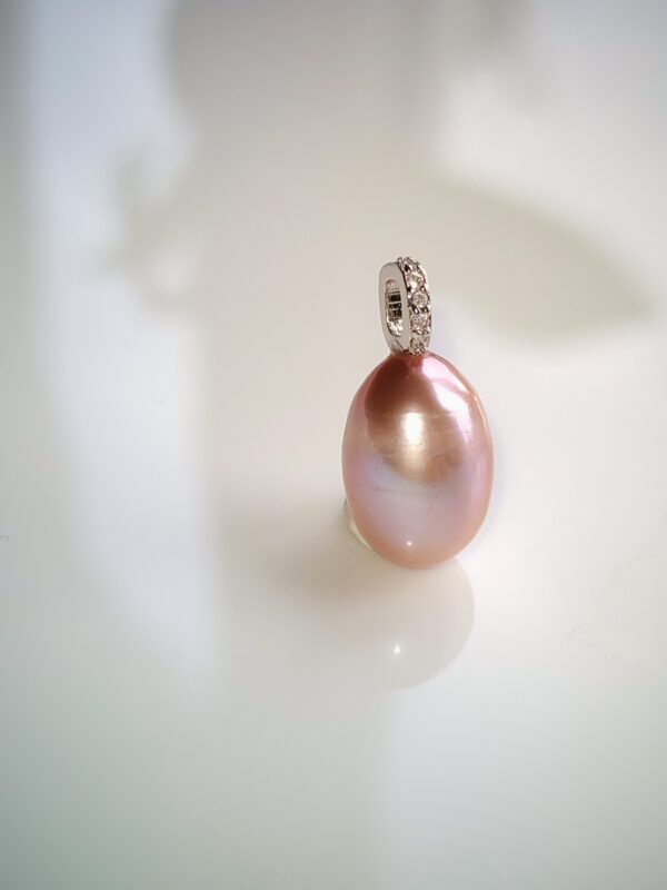 Collier pendentif perle argent sterling plaqué or