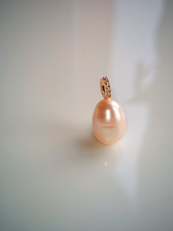 Collier pendentif perle argent sterling plaqué or