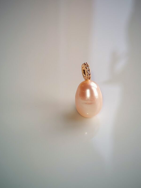 Collier pendentif perle argent sterling plaqué or