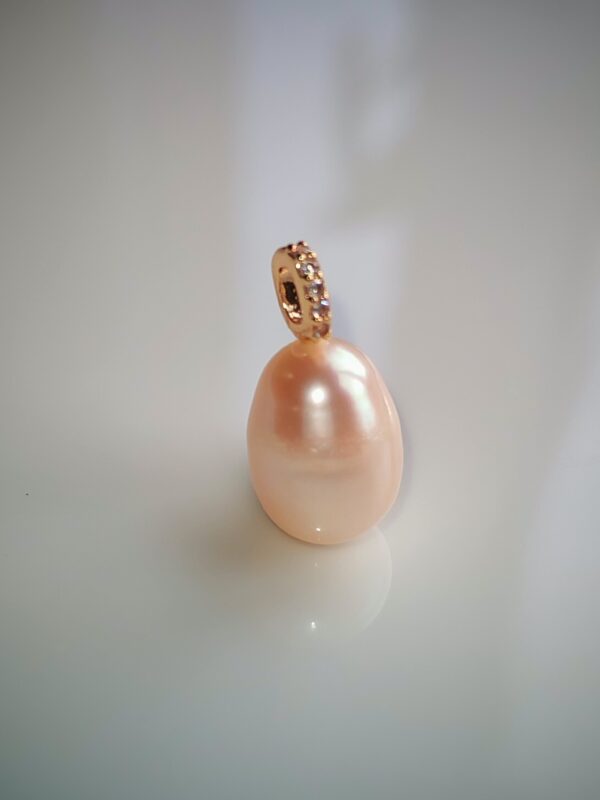 Collier pendentif perle argent sterling plaqué or