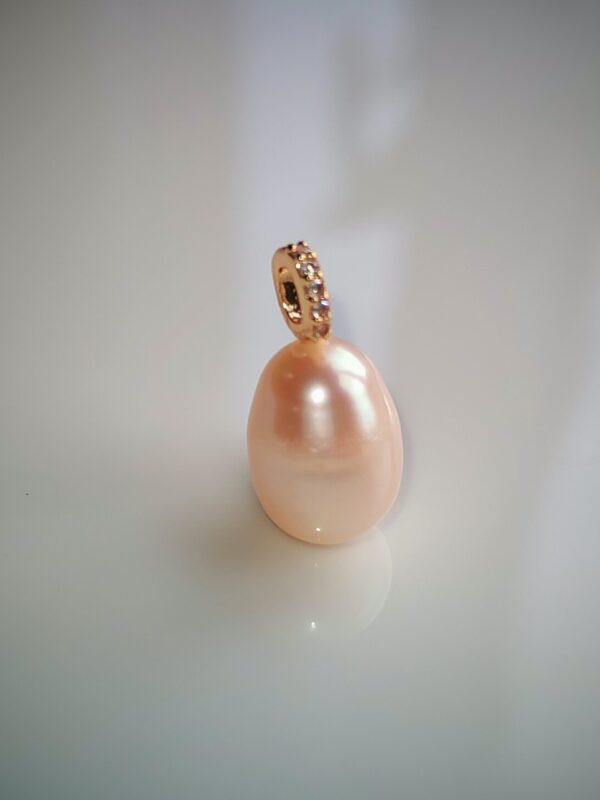 Collier pendentif perle argent sterling plaqué or