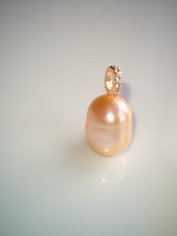 Collier pendentif perle argent sterling plaqué or