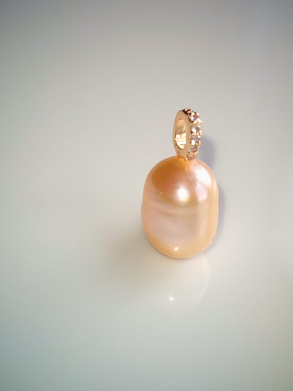 Collier pendentif perle argent sterling plaqué or