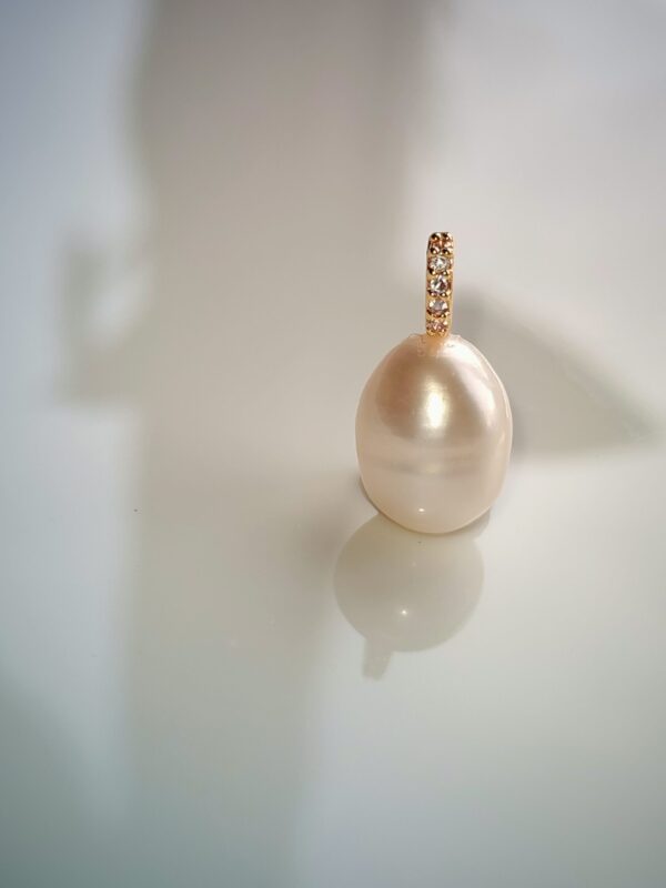 Collier pendentif perle argent sterling plaqué or