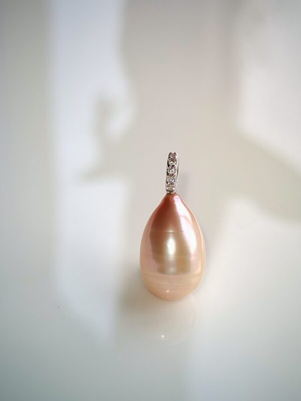 Collier pendentif perle argent sterling plaqué or