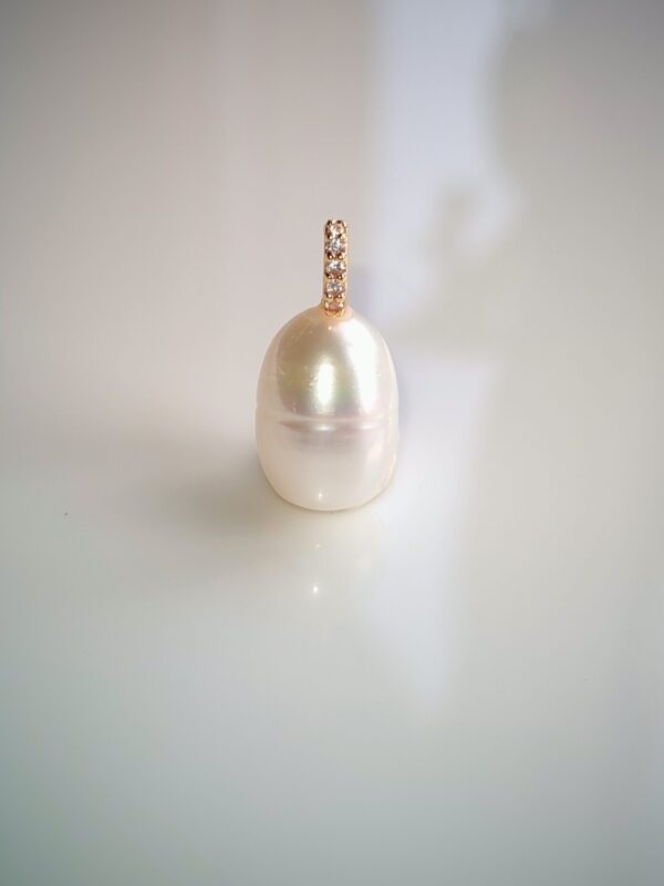 Collier pendentif perle argent sterling plaqué or