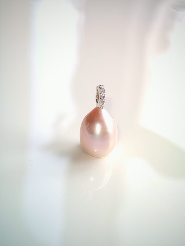 Collier pendentif perle argent sterling plaqué or