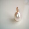 Collier pendentif perle argent sterling plaqué or