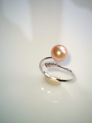 Bague perle d'eau douce en argent, bijoux faits main, cadeau élégant pour femme – Argent 925 – Bijou fait main – Cadeau femme