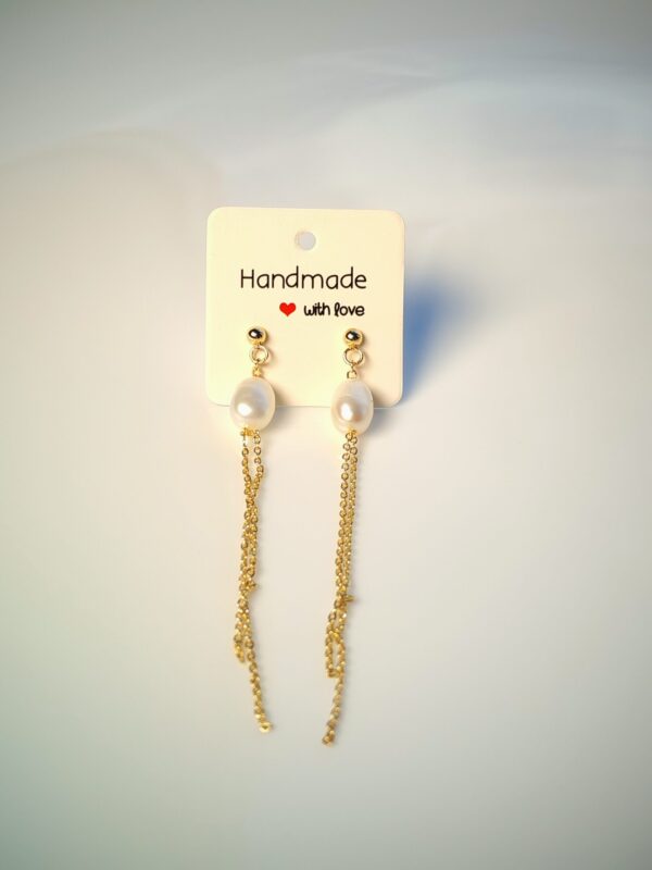 Boucles d'oreilles perle d'eau douce en plaqué or 14, bijoux faits main, cadeau élégant pour femme – Bijou fait main – Cadeau femme