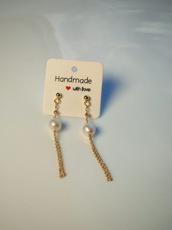 Boucles d'oreilles perle d'eau douce en plaqué or 14, bijoux faits main, cadeau élégant pour femme – Bijou fait main – Cadeau femme
