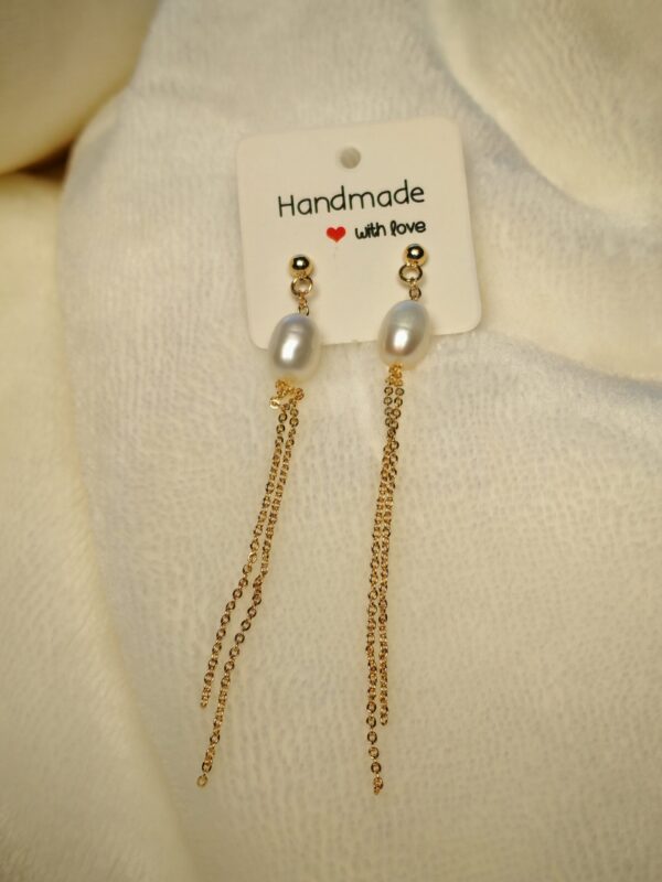 Boucles d'oreilles perle d'eau douce en plaqué or 14, bijoux faits main, cadeau élégant pour femme – Bijou fait main – Cadeau femme