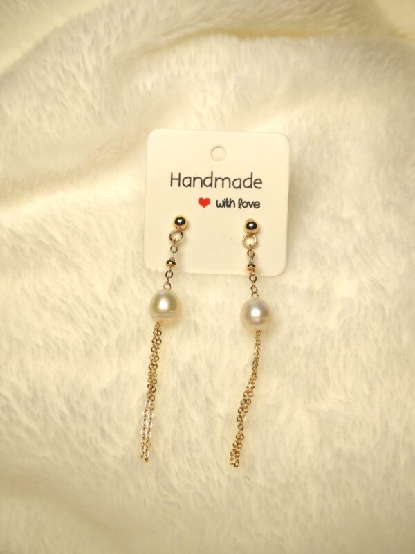 Boucles d'oreilles perle d'eau douce en plaqué or 14, bijoux faits main, cadeau élégant pour femme – Bijou fait main – Cadeau femme
