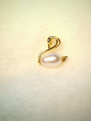 Collier pendentif perle argent sterling plaqué or